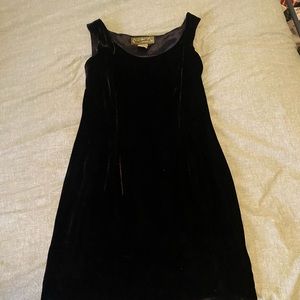 Black velvet slips dress